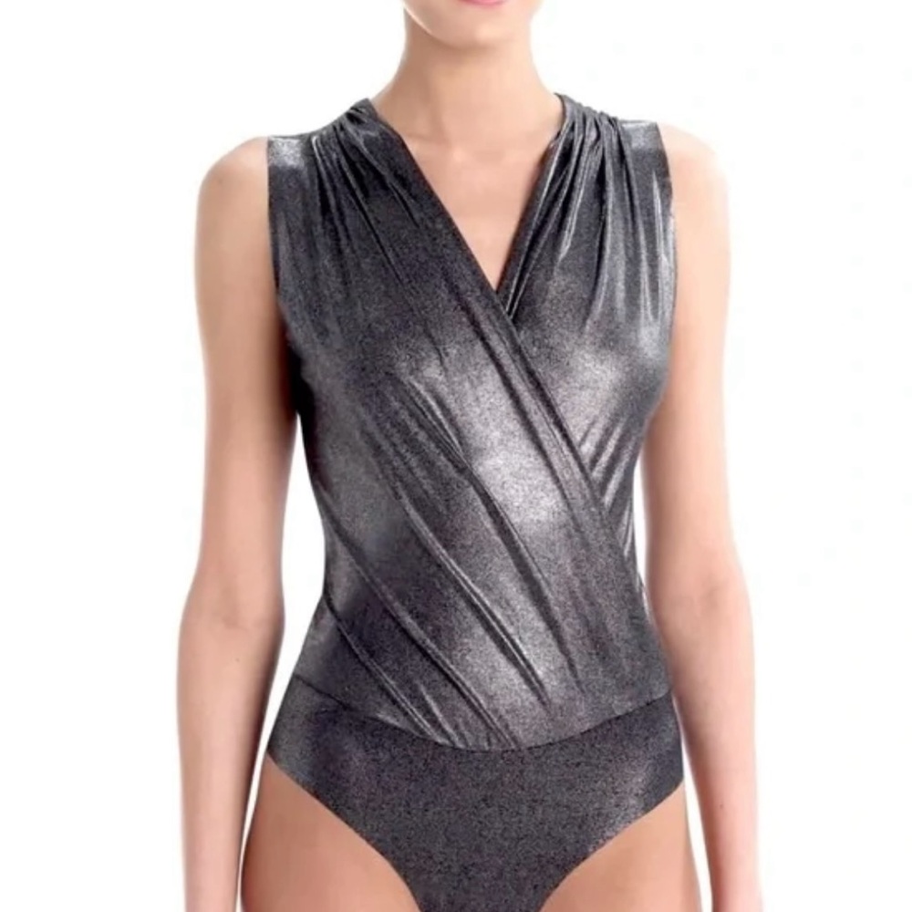 Commando- Sparkle Faux Wrap Bodysuit